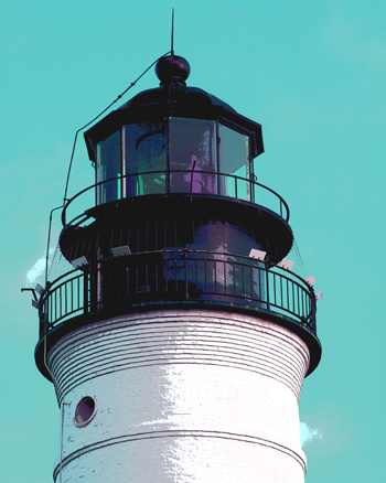 Print - KW Lighthouse, Turquoise
