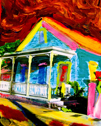 Print - Turquoise Casa, Pink Post